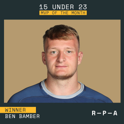 Ben Bamber 15U23 MVP April Winner
